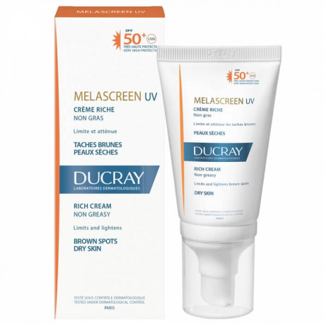 Ducray melascreen  photoprotection crème riche spf50+ uva 40 ML