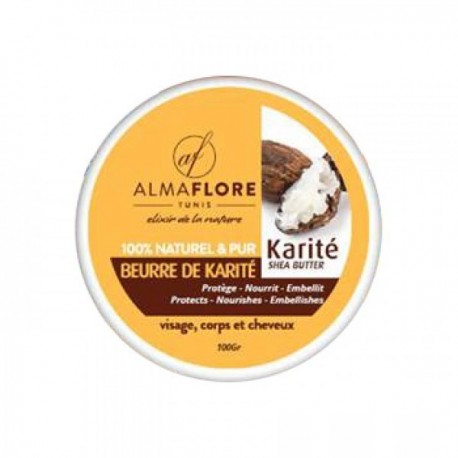 Almaflore beurre de karité 100% naturel 100 gr