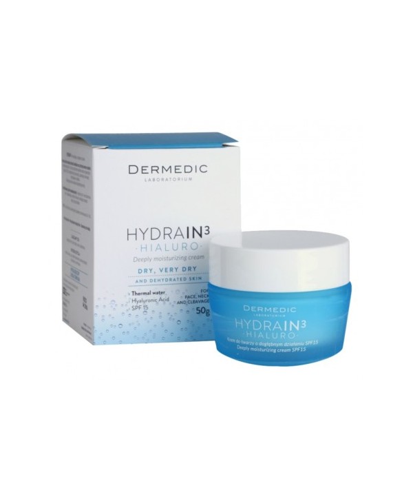 Dermedic hydrain 3 crème hydratante spf15 50 gr