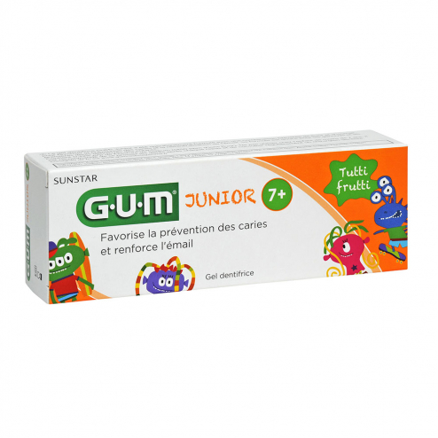 Gum dentifrice junior tutti-frutti enfant 7 à 12 ans 50 ML
