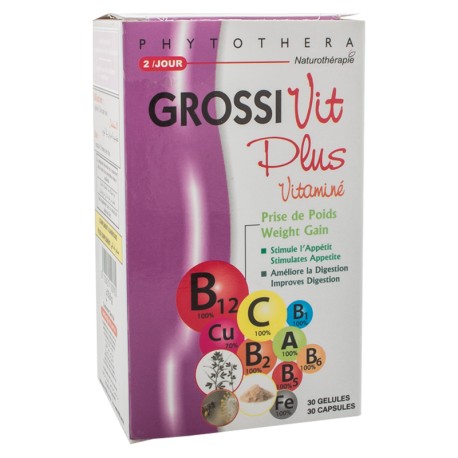 Phytothera grossivit vitaminé 30 Gélules