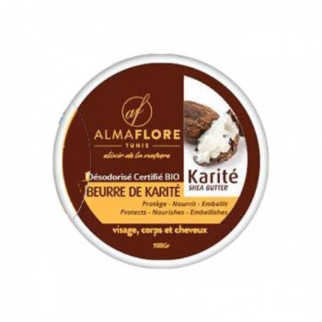 Almaflore beurre de karité désodorisé certifie bio 100 gr