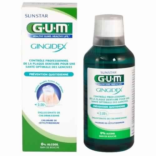 Gum gingidex bain de bouche 0.06% sans alcool 300 ML