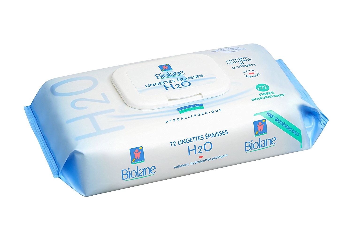 Biolane lingettes au lait de toilette sensitive 72 lingettes