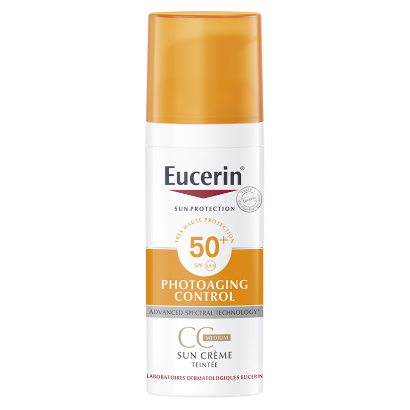 Eucerin sun protection photoaging control cc sun crème medium teintée spf 50+ 50 ML