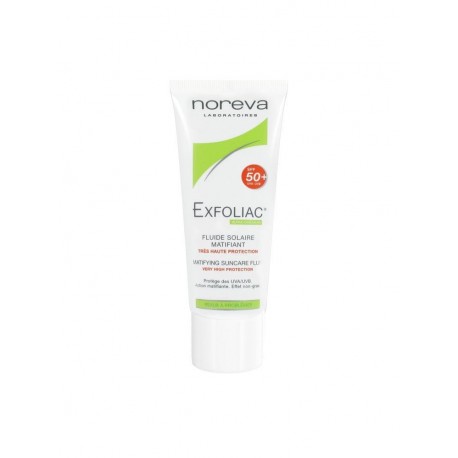 Noreva exfoliac fluide solaire matifiant spf50 40 ML