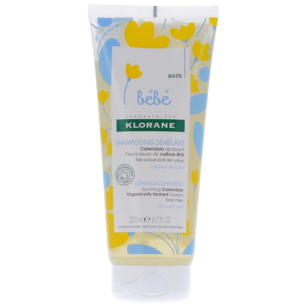 Klorane bébé shampooing doux démêlant, 200 ml 100 ML