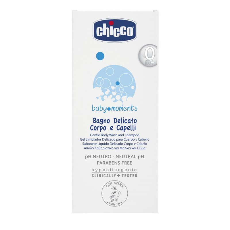 Chicco gel délicat baby moments pour corps et cheveux, 0m+, par chicco 200 ML