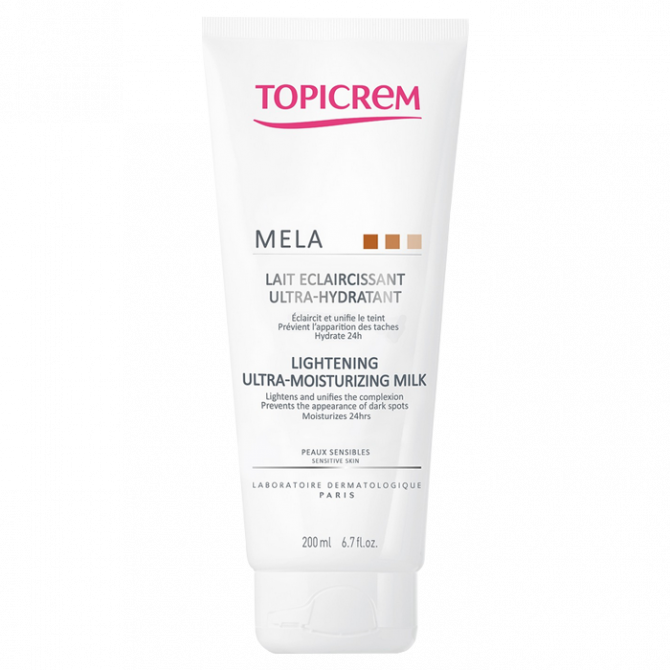 Topicrem mela lait éclaircissant ultra-hydratant 200 ML