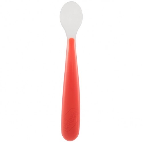 Chicco cuillère longue en silicone rouge 6 mois +