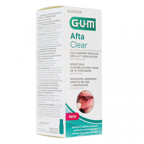 Gum aftaclear bain de bouche flacon 120 ML