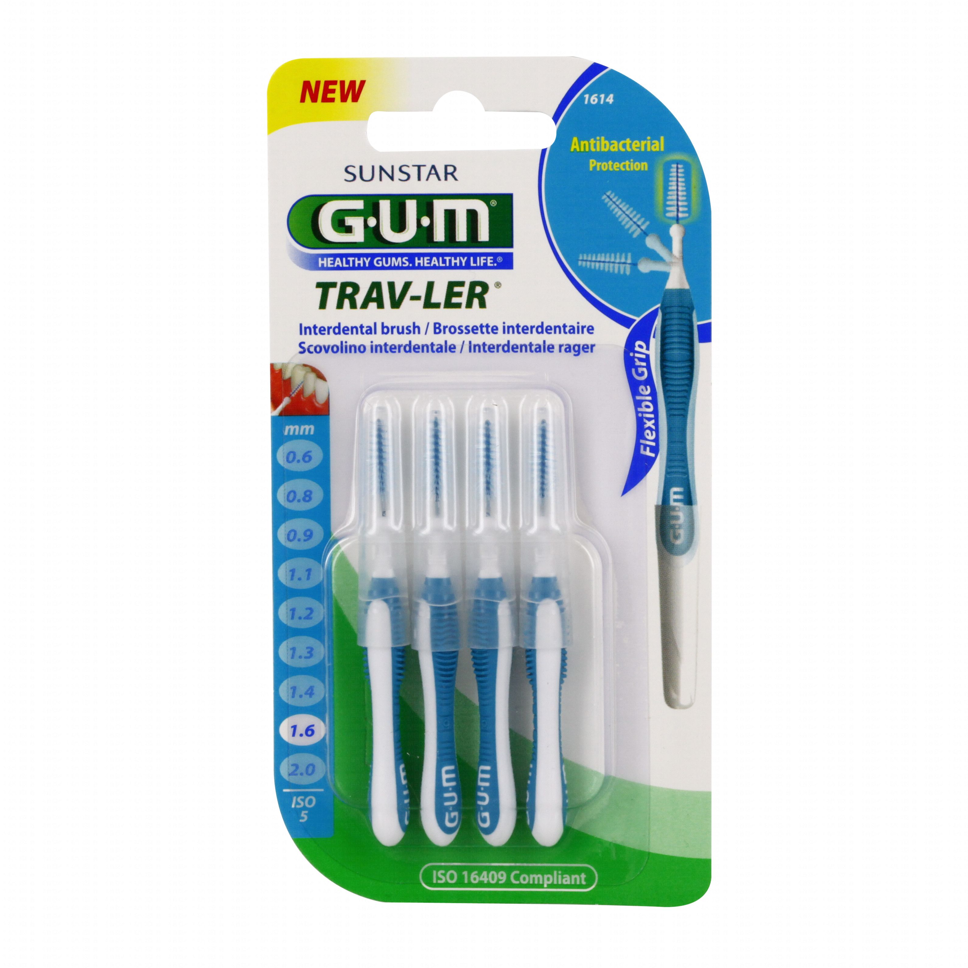 Gum brossettes 1614 trav-ler  brossettes de voyage 1.6 mm 100 Unités