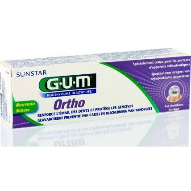 Gum ortho, gel dentifrice spécial orthodontie 75 ML