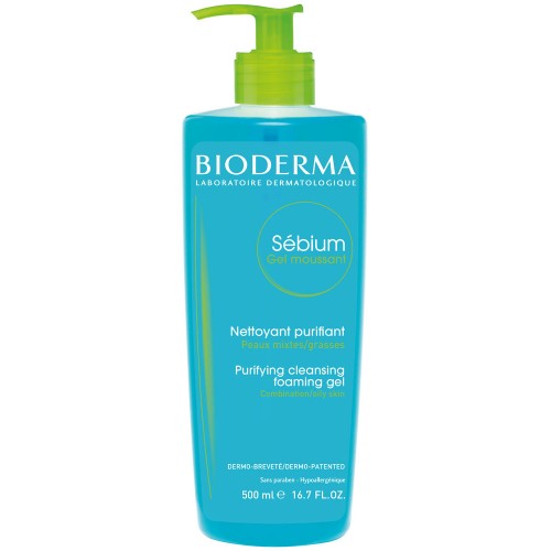 Bioderma sebium gel moussant flacon 500 ML