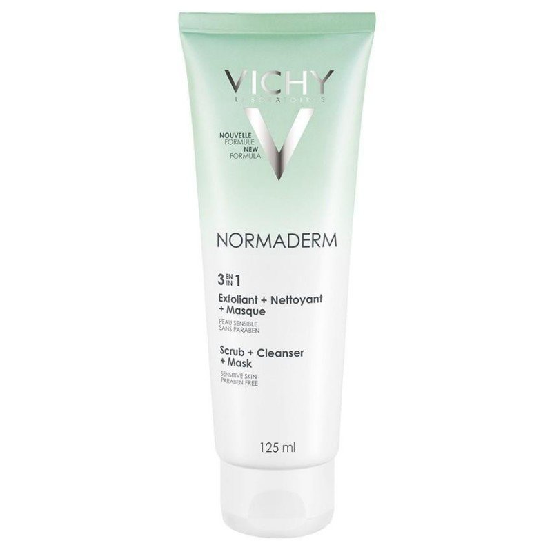 Vichy normaderm 3 en 1 exfoliant + nettoyant + masque 125 ML