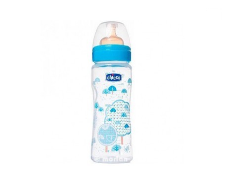 Chicco biberon pp  - tétine silicone Bleu 330 ML